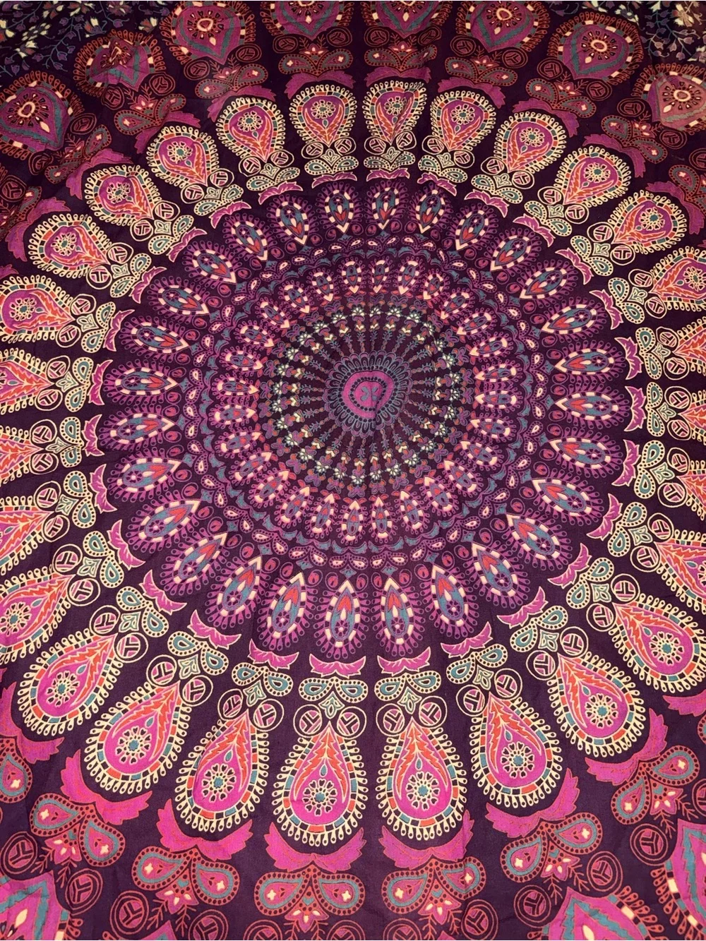 Mandala Wall Tapestry in Purple and Pink – Decorative Home Wall Art